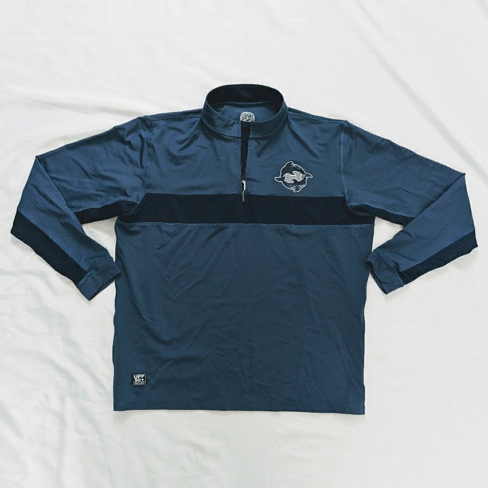 Fullsand Sportswear Shirt UPF 50+ Long Sleeve Blue/Navy Full-Protek Men's XL - Picture 1 of 3